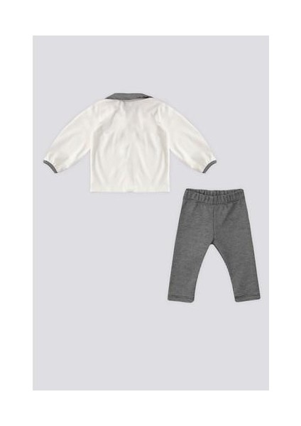 Krem Üst Çıtçıtlı Bebek 2'li Takım