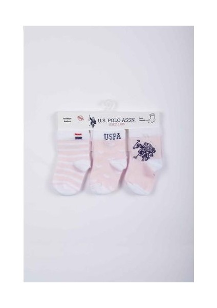 Lisanslı Striped Açık Pembe Kız Bebek Çorap fiyatları