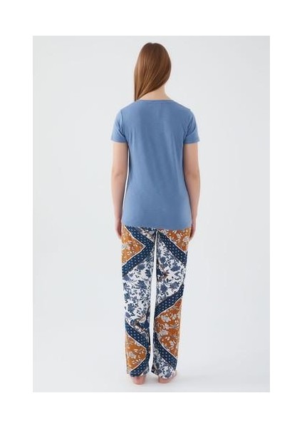 8507-S Kadın Kısa Kol Pijama Takımı