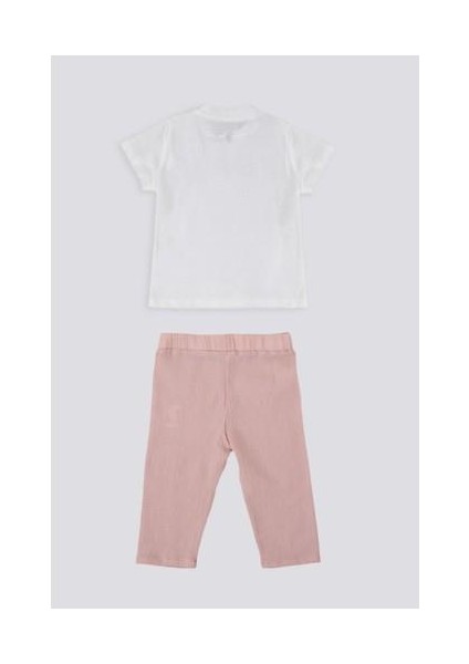 Comfortable And Convenient Krem Bebek T-shirt Takım