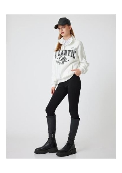 Yüksek Bel Tayt Interlok Çelik Korse Görünümlü Skinny Fit