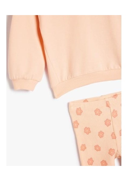 Sweatshirt ve Tayt Takımı Pamuklu