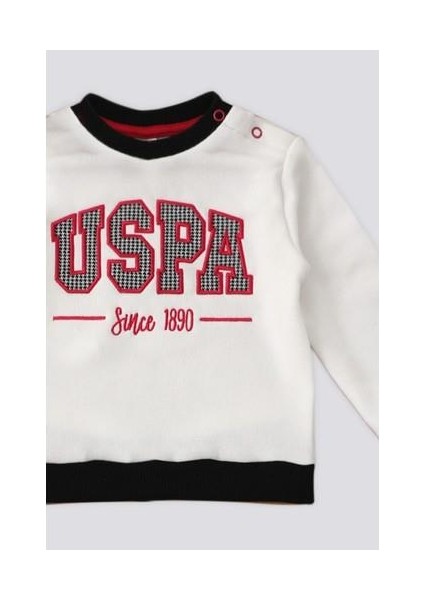 Krem Nakışlı Saç Bantlı Bebek 3'lü Takım