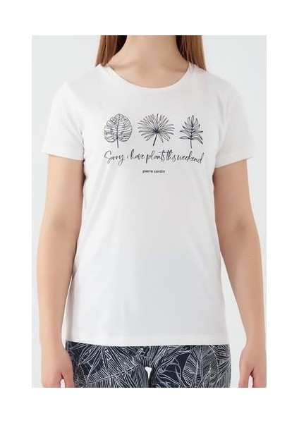 The Weekand Plan Krem Kadın Kısa Kol Pijama Takım