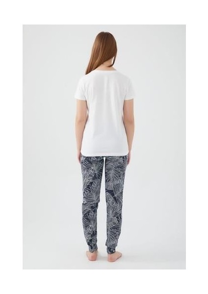 The Weekand Plan Krem Kadın Kısa Kol Pijama Takım