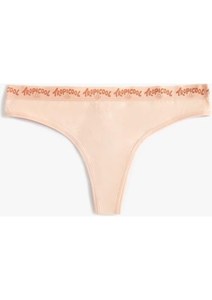 Tanga Külot Slogan Baskılı Pamuklu fırsatları