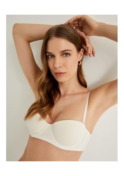 Dolgusuz Balenli Sütyen Straplez Kaplı