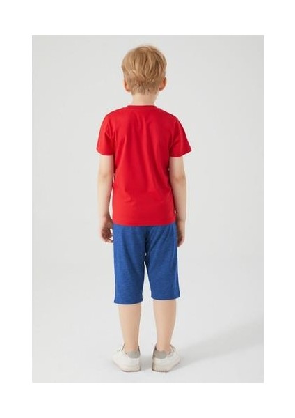 Buildings Kırmızı Erkek Çocuk Kapri Takım