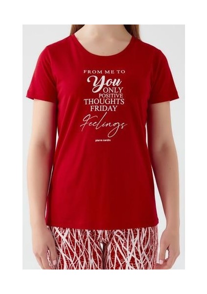 Friday Feelings Kırmızı Kadın Kısa Kol Pijama Takım