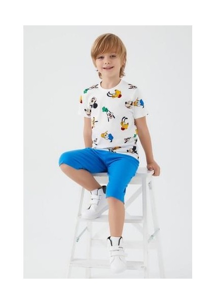 D4795-3 Erkek Çocuk Alt Üst Takım Krem