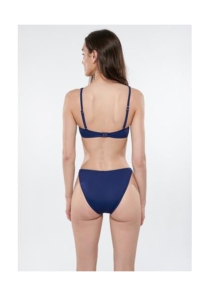 Kadın Dokulu Lacivert Bikini Üstü 1910490-30717