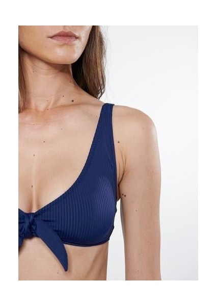 Kadın Dokulu Lacivert Bikini Üstü 1910490-30717