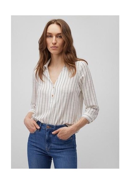 Çizgili Gri Bluz 122400-87977