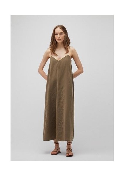 Lux Touch V Yaka Yeşil ELBISE1310139-71589