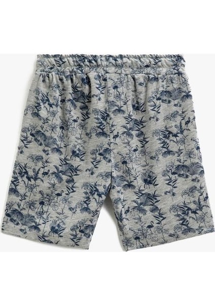 Çiçek Baskılı Şort Beli Bağlamalı indirimleri