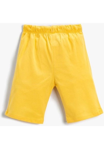 Basic Çizgili Şort Pamuklu Beli Bağcıklı indirimleri