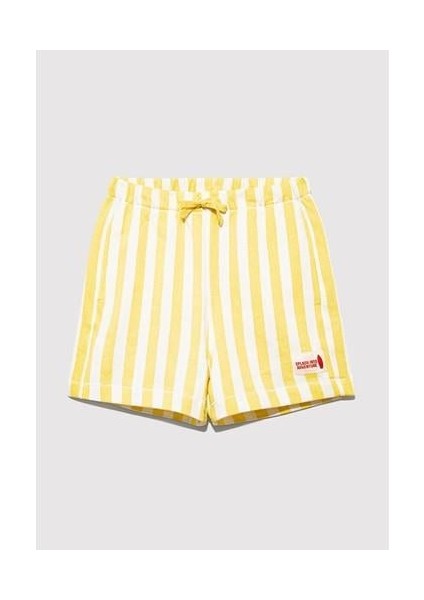 Regular Çizgili Sarı Erkek Çocuk Şort M6410012-89179 fırsatları