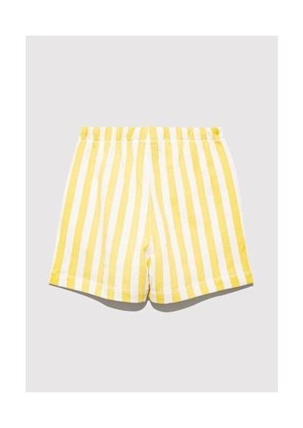 Regular Çizgili Sarı Erkek Çocuk Şort M6410012-89179 indirimleri
