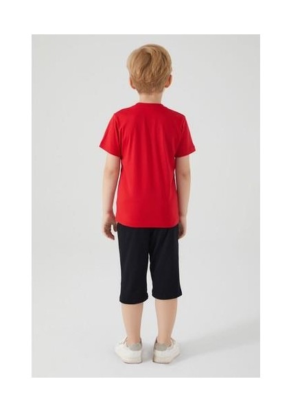 Four Heroes Kırmızı Erkek Çocuk Kapri Takım
