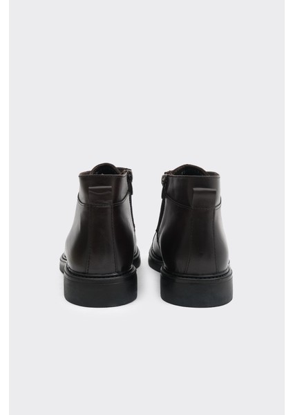 Günlük Fermuarlı Bağcıklı Hakiki Deri Erkek Bot fırsatları