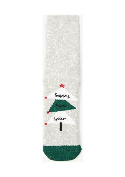 Yılbaşı Temalı Havlu Çorap Yılbaşı Ağacı Detaylı fırsatları