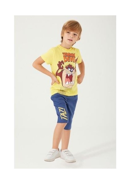 Tasmanian Davil Sarı Erkek Çocuk Bermuda Takım fırsatları