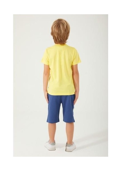 Tasmanian Davil Sarı Erkek Çocuk Bermuda Takım