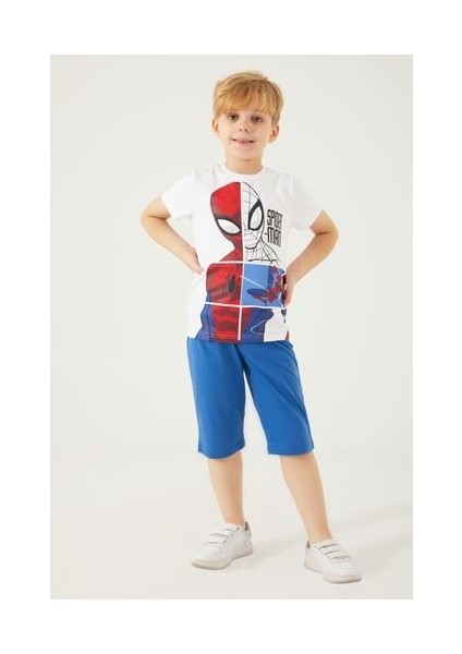 Hero Man Beyaz Erkek Çocuk Kapri Takım fırsatları