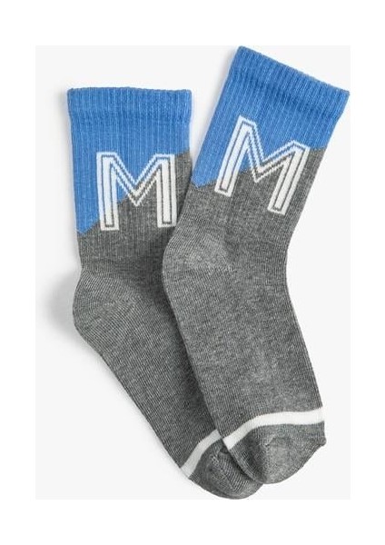 Multicolor Patterned Cotton Blend Socks fırsatları