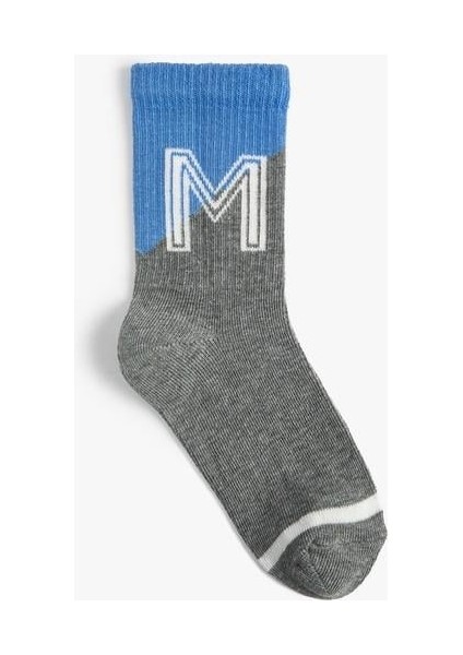 Multicolor Patterned Cotton Blend Socks indirimleri