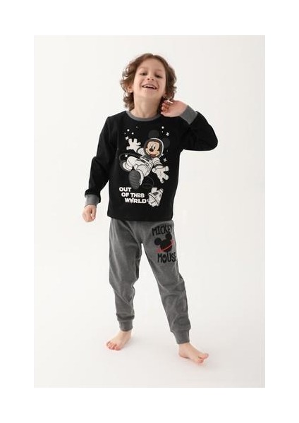 D4821-3 Erkek Çocuk Pijama Siyah