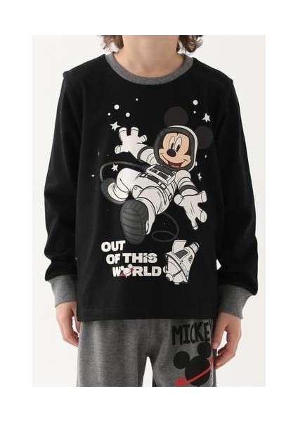D4821-3 Erkek Çocuk Pijama Siyah