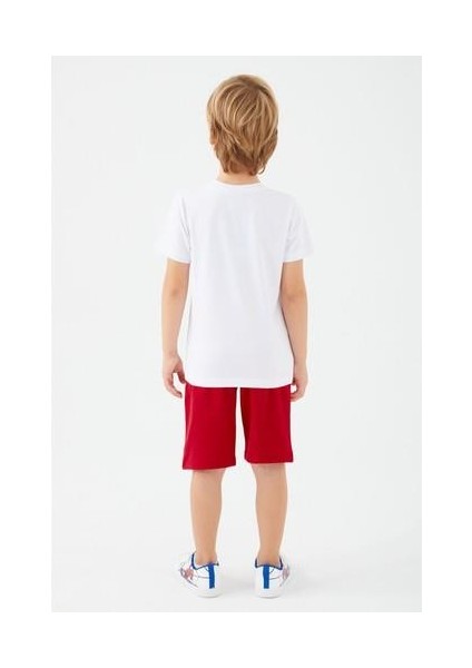Buildings Beyaz Erkek Çocuk Bermuda Takım