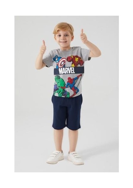 Comics Gri Erkek Çocuk Bermuda Takım fırsatları
