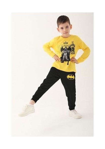 Sarı Erkek Çocuk Uzun Kol Pijama Takım