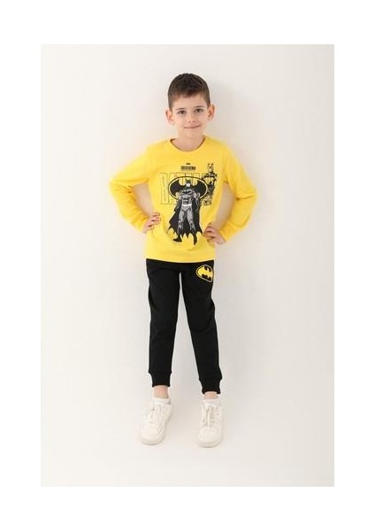 Sarı Erkek Çocuk Uzun Kol Pijama Takım