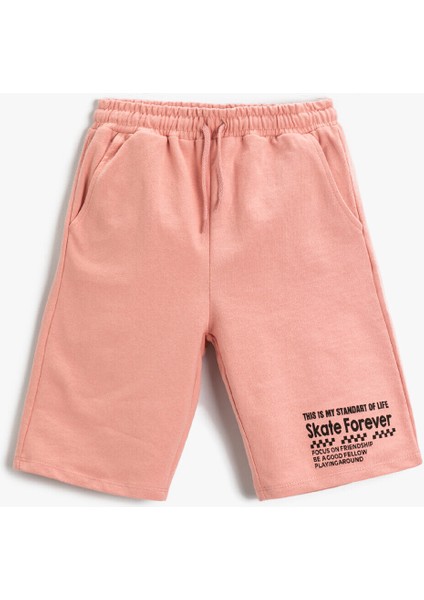 Erkek Çocuk Baskılı Şort Beli Lastikli Diz Üstü Pamuklu