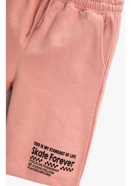 Erkek Çocuk Baskılı Şort Beli Lastikli Diz Üstü Pamuklu modelleri