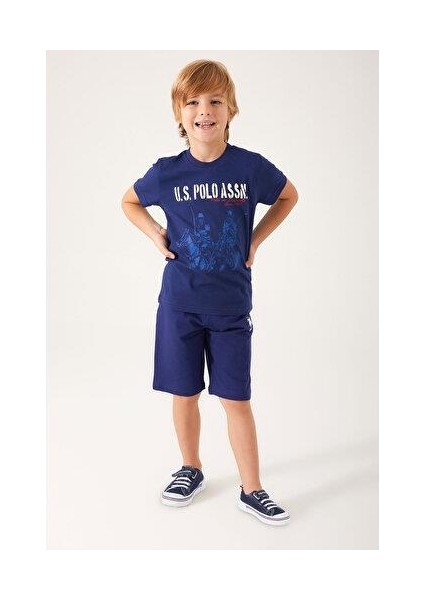 Picture Details Red Lacivert Erkek Çocuk Bermuda Takım