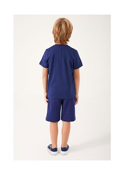 Picture Details Red Lacivert Erkek Çocuk Bermuda Takım