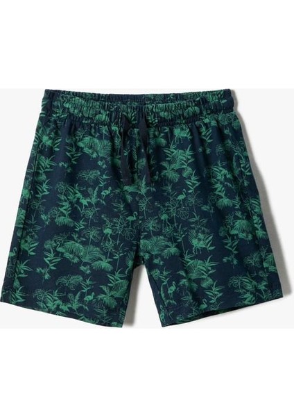 Çiçek Baskılı Şort Beli Bağlamalı modelleri