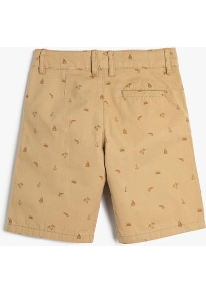 Chino Şort Baskılı Cepli Pamuklu indirimleri