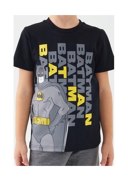Yellow Hero Siyah Erkek Çocuk Bermuda Takım