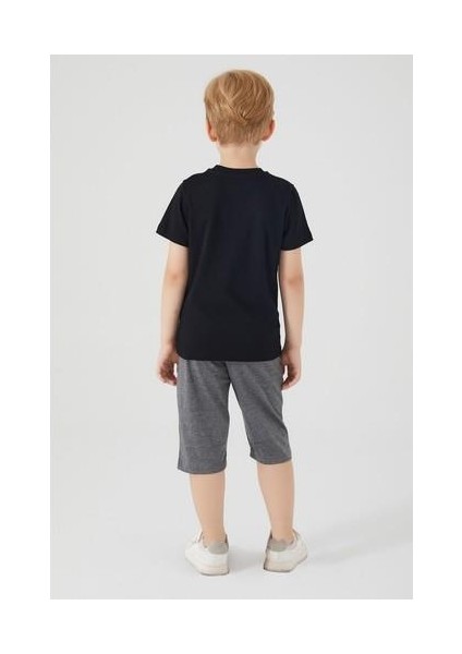 Bat Wings Siyah Erkek Çocuk Kapri Takım