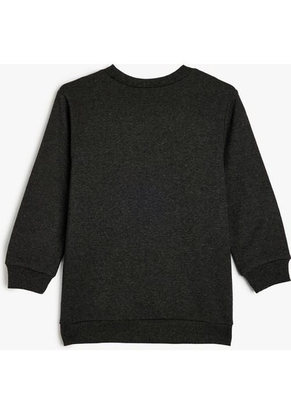 Sweatshirt Oyun Temalı Uzun Kollu Bisiklet Yaka Şardonlu fırsatları