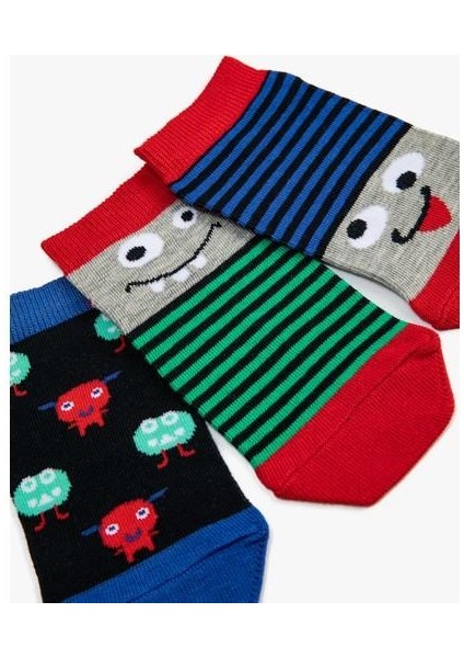 3’lü Desenli Çorap