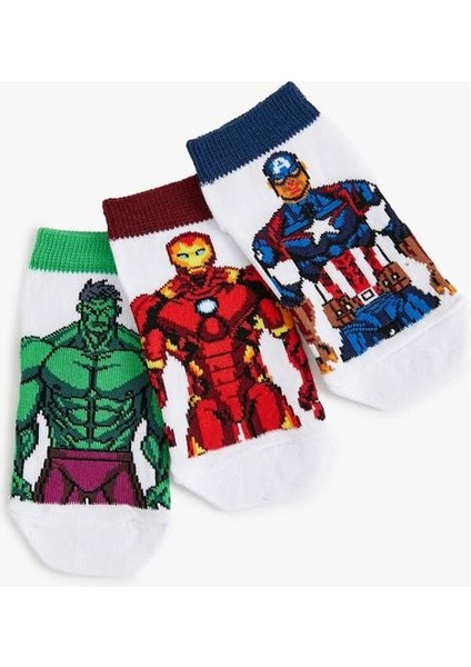 3'lü Marvel Baskılı Çorap Seti Lisanslı fırsatları