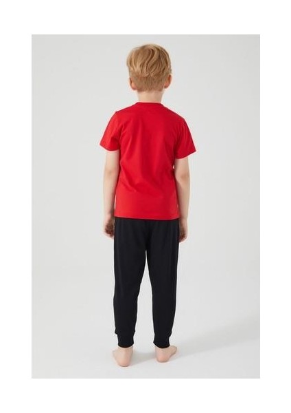 The Flying Hero Kırmızı Erkek Çocuk Kısa Kol Pijama Takım