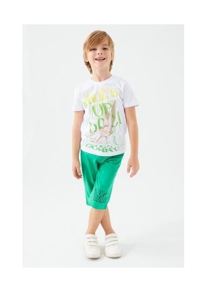 Whats Up Doc Beyaz Erkek Çocuk Kapri Takım fırsatları