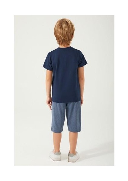 Mask Lacivert Erkek Çocuk Kapri Takım